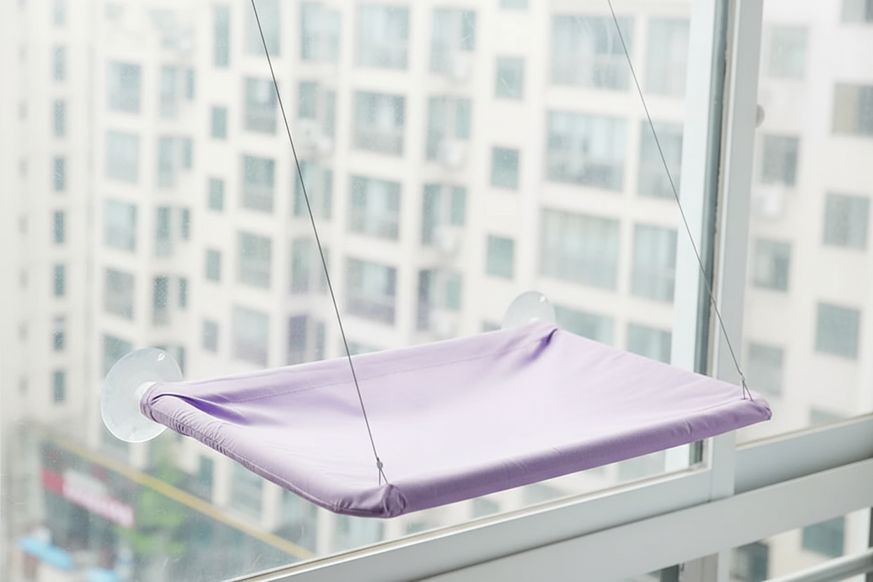 Window Cat Hammock – Suction Cup Hanging Bed for Indoor Cats