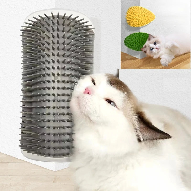 Cat Corner Grooming Brush – Self-Grooming Wall Massager