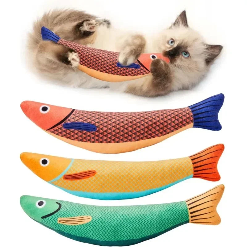 Catnip Fish Kicker Toy – Crinkle Sound Plush for Cats