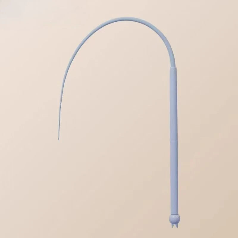 Silicone Cat Teaser Wand Toy – Interactive Mouse Tail Stick for Kittens