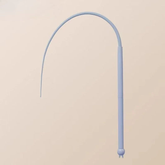 Silicone Cat Teaser Wand Toy – Interactive Mouse Tail Stick for Kittens