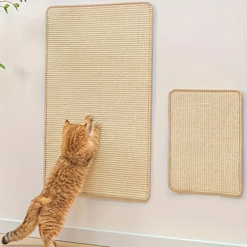 Sisal Cat Scratcher Mat – Wall-Mounted Furniture Protector