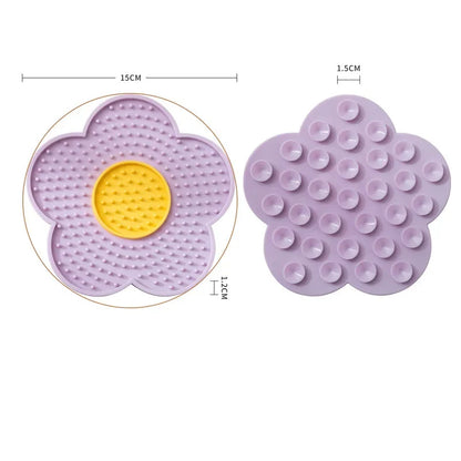 Slow Feeder Lick Mat – Sunflower Silicone for Cats