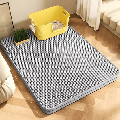 Cat Litter Mat – Double-Layer Honeycomb Trapping for Cats