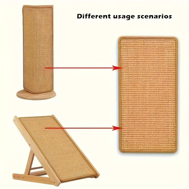 Sisal Cat Scratcher Mat – Wall-Mounted Furniture Protector