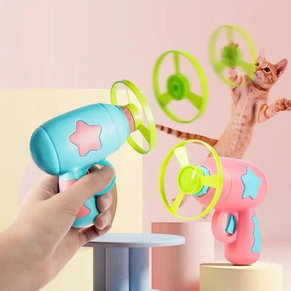 Interactive Cat Toy – Mini Flying Disc Launcher for Kittens