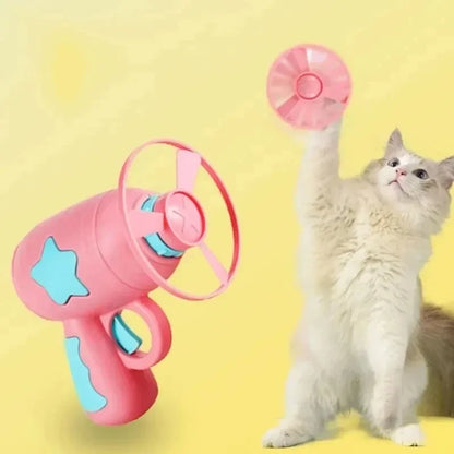 Interactive Cat Toy – Mini Flying Disc Launcher for Kittens