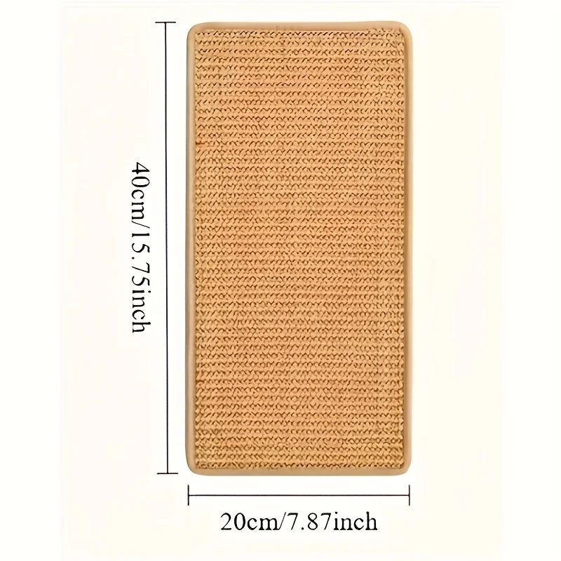 Sisal Cat Scratcher Mat – Wall-Mounted Furniture Protector