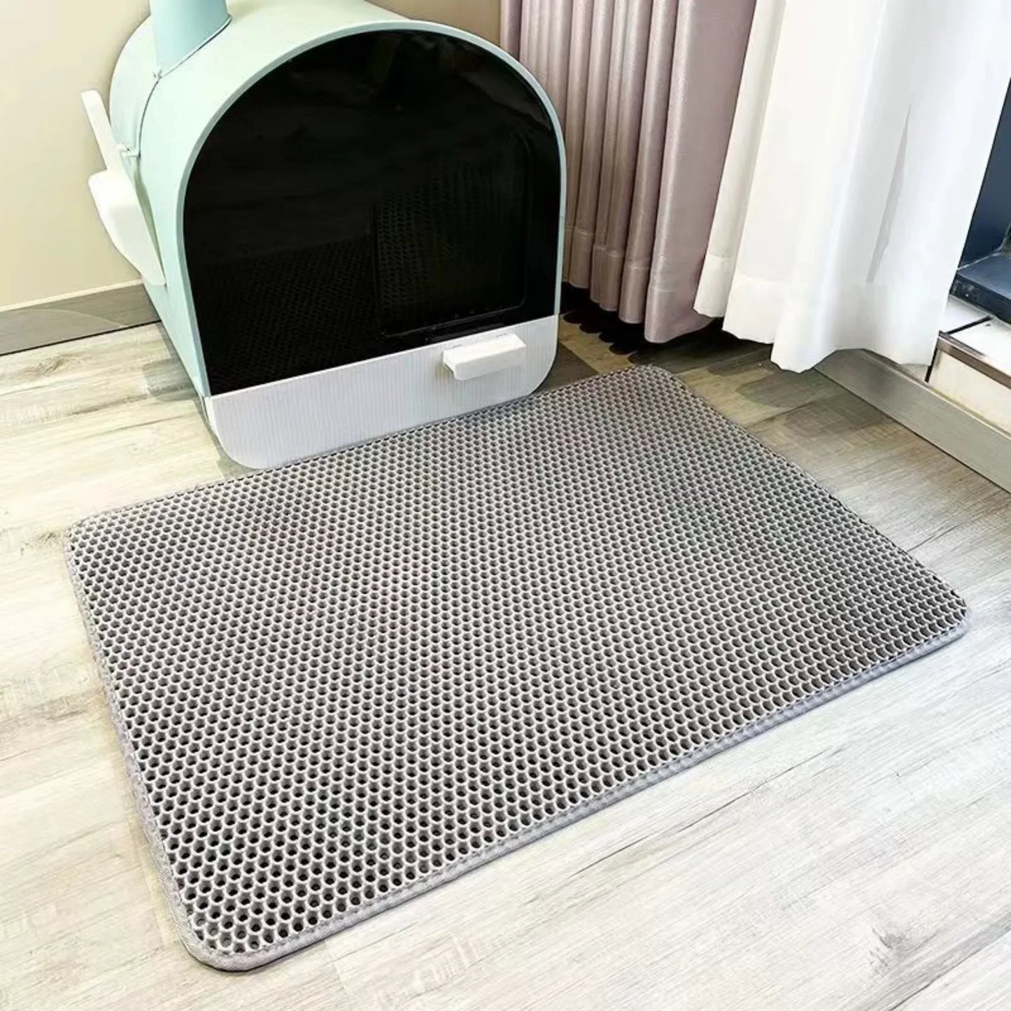 Cat Litter Mat – Double-Layer Honeycomb Trapping for Cats