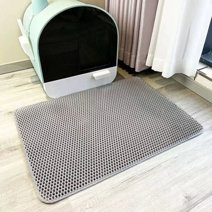Cat Litter Mat – Double-Layer Honeycomb Trapping for Cats