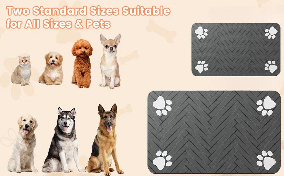 Absorbent Pet Feeding Mat – Waterproof Non-Slip Placemat for Cat Food Bowls