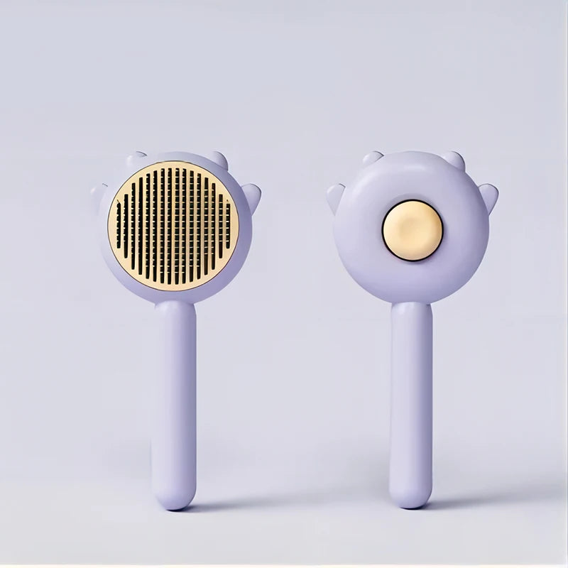 3-Color Pet Grooming Comb – One-Key Hair Removal & Massage Brush for Cats and Dogs, Portable & Easy Clean
