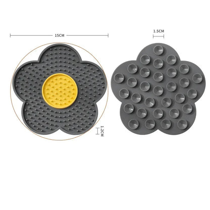 Slow Feeder Lick Mat – Sunflower Silicone for Cats