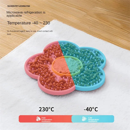 Slow Feeder Lick Mat – Sunflower Silicone for Cats