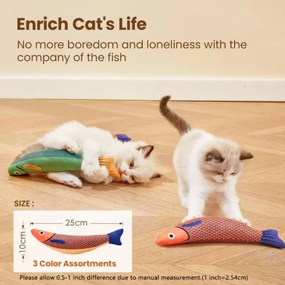 Catnip Fish Kicker Toy – Crinkle Sound Plush for Cats