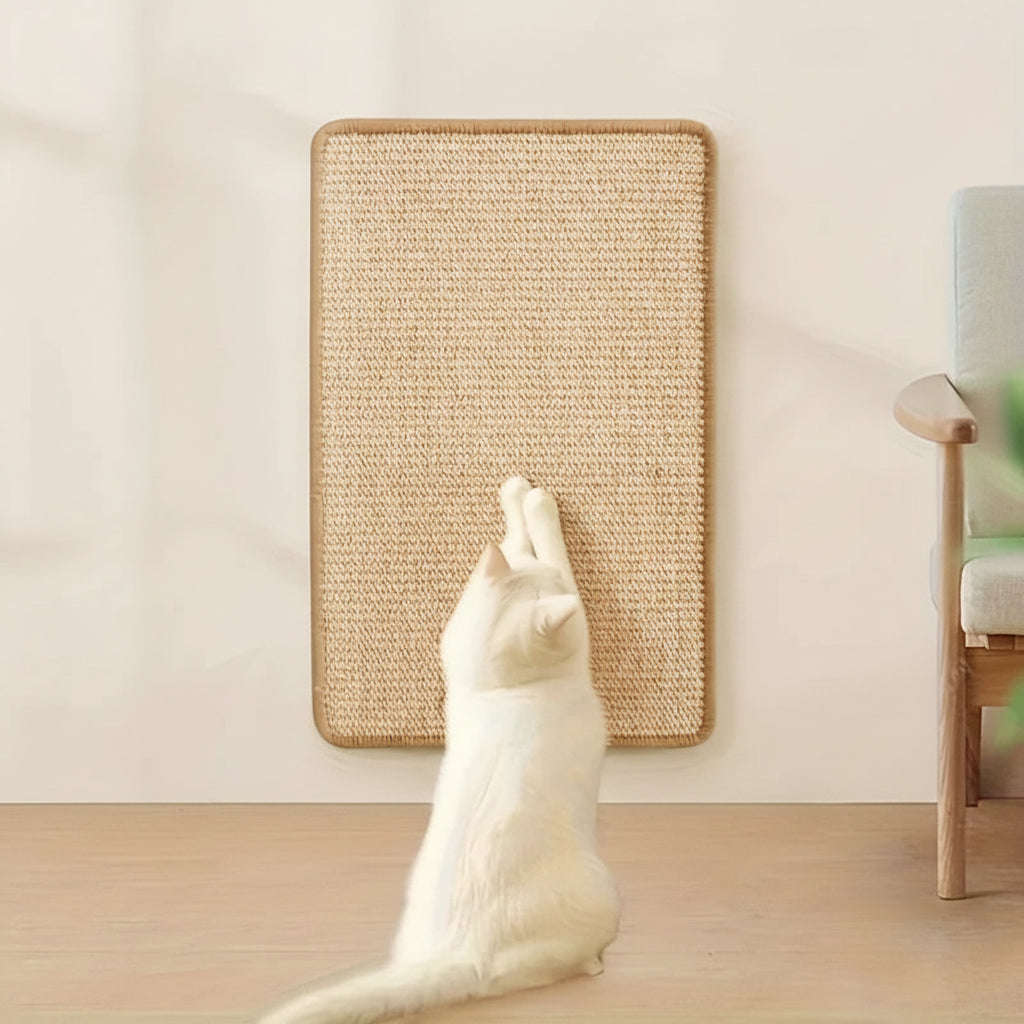 Sisal Cat Scratcher Mat – Wall-Mounted Furniture Protector