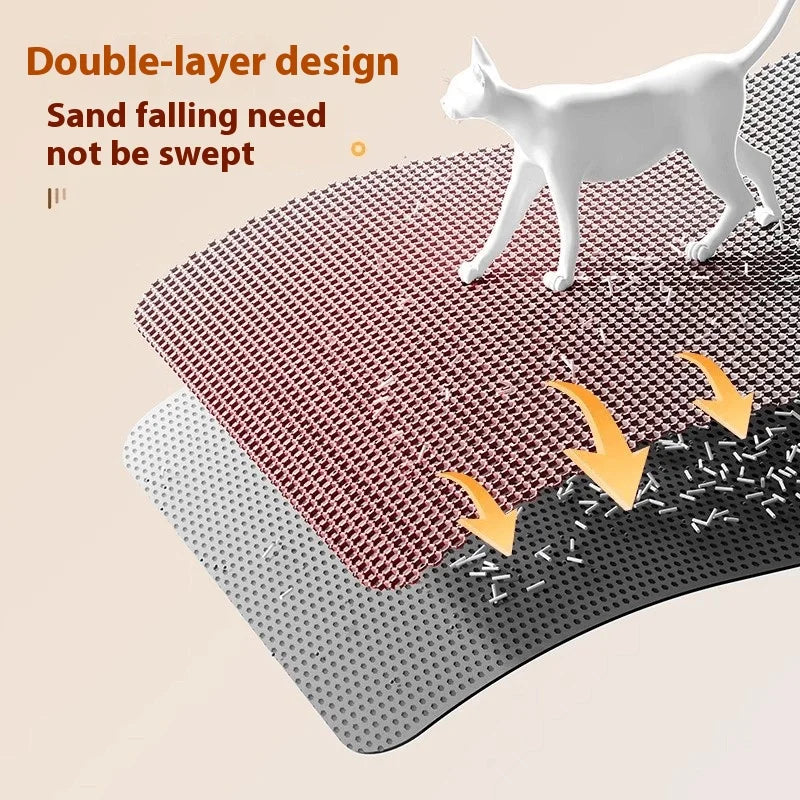 Cat Litter Mat – Double-Layer Honeycomb Trapping for Cats