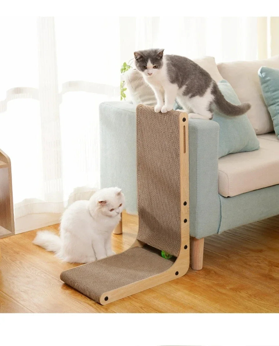 Cat Scratcher Lounge – L-Shaped Cardboard Couch for Cats