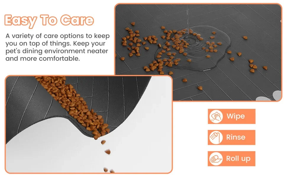 Absorbent Pet Feeding Mat – Waterproof Non-Slip Placemat for Cat Food Bowls