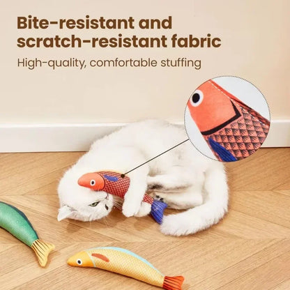 Catnip Fish Kicker Toy – Crinkle Sound Plush for Cats