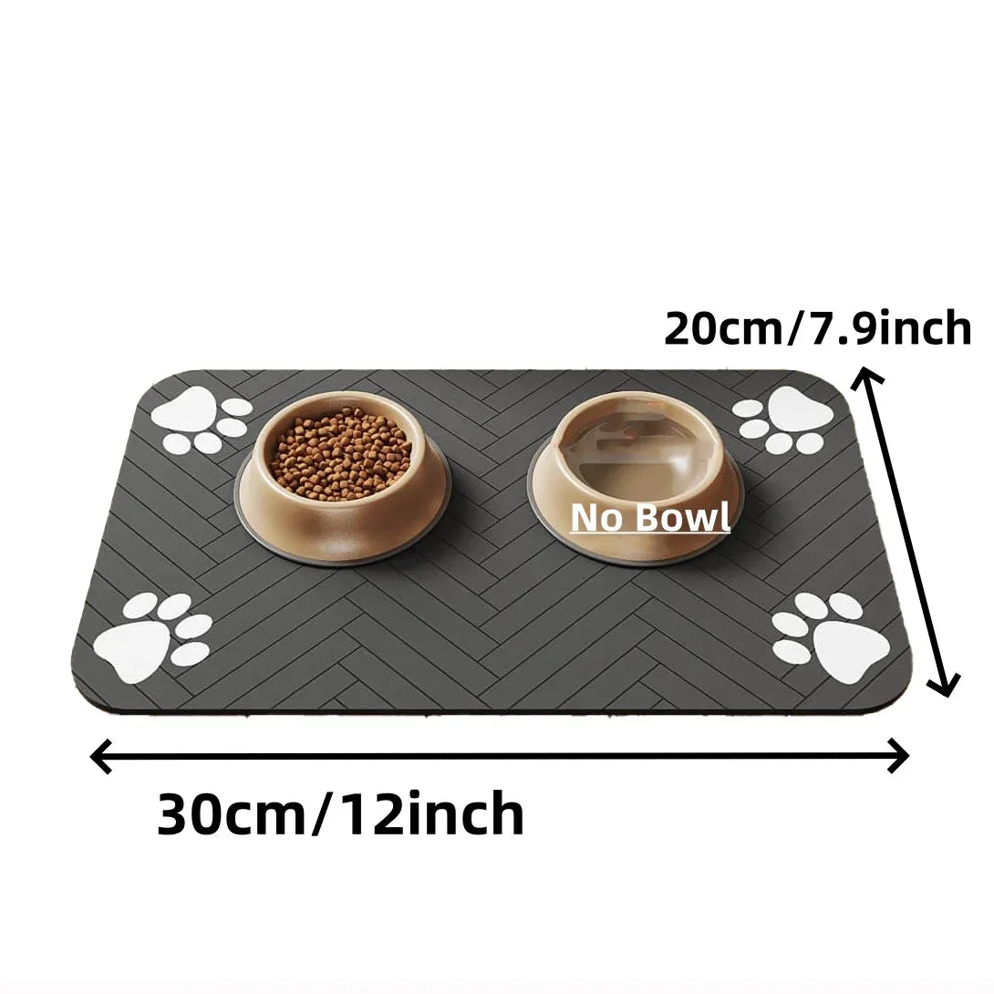 Absorbent Pet Feeding Mat – Waterproof Non-Slip Placemat for Cat Food Bowls