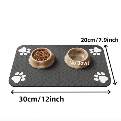 Absorbent Pet Feeding Mat – Waterproof Non-Slip Placemat for Cat Food Bowls
