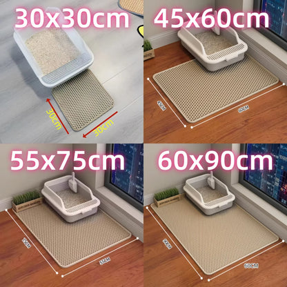 Cat Litter Mat – Double-Layer Honeycomb Trapping for Cats