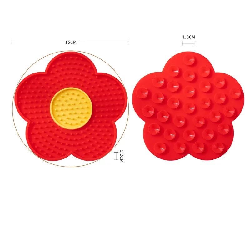 Slow Feeder Lick Mat – Sunflower Silicone for Cats