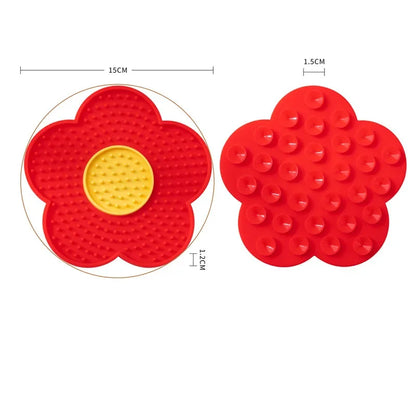 Slow Feeder Lick Mat – Sunflower Silicone for Cats
