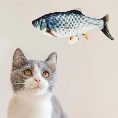 Floppy Fish Cat Toy – USB Rechargeable Interactive Plush