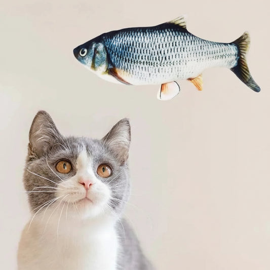 Floppy Fish Cat Toy – USB Rechargeable Interactive Plush