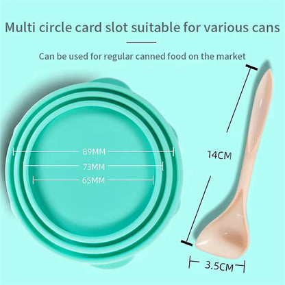 Silicone Pet Food Can Lid – Airtight Freshness Cover for Dogs & Cats