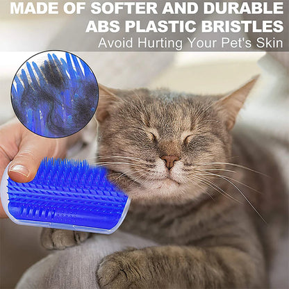 Cat Corner Grooming Brush – Self-Grooming Wall Massager