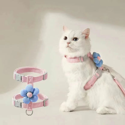 Cat Harness & Leash – Cute Pattern Breathable Mesh Set