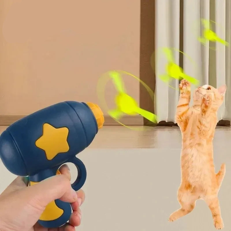 Interactive Cat Toy – Mini Flying Disc Launcher for Kittens
