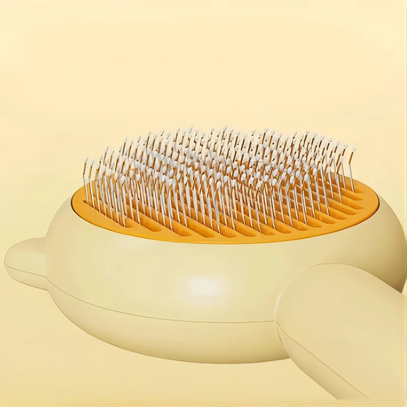 3-Color Pet Grooming Comb – One-Key Hair Removal & Massage Brush for Cats and Dogs, Portable & Easy Clean