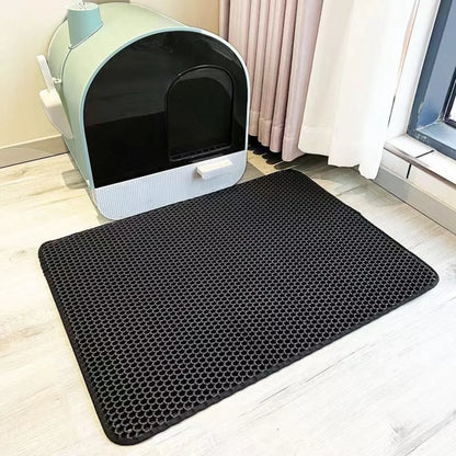 Cat Litter Mat – Double-Layer Honeycomb Trapping for Cats