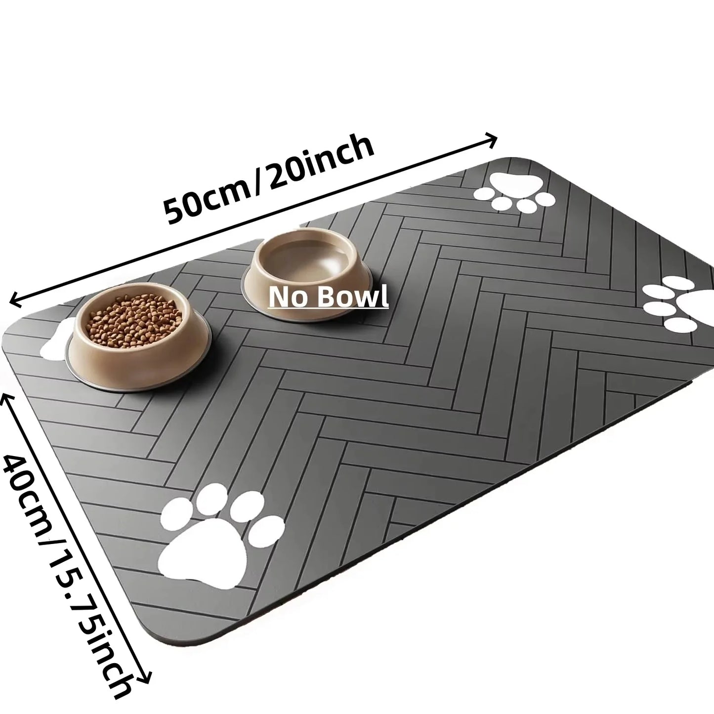 Absorbent Pet Feeding Mat – Waterproof Non-Slip Placemat for Cat Food Bowls