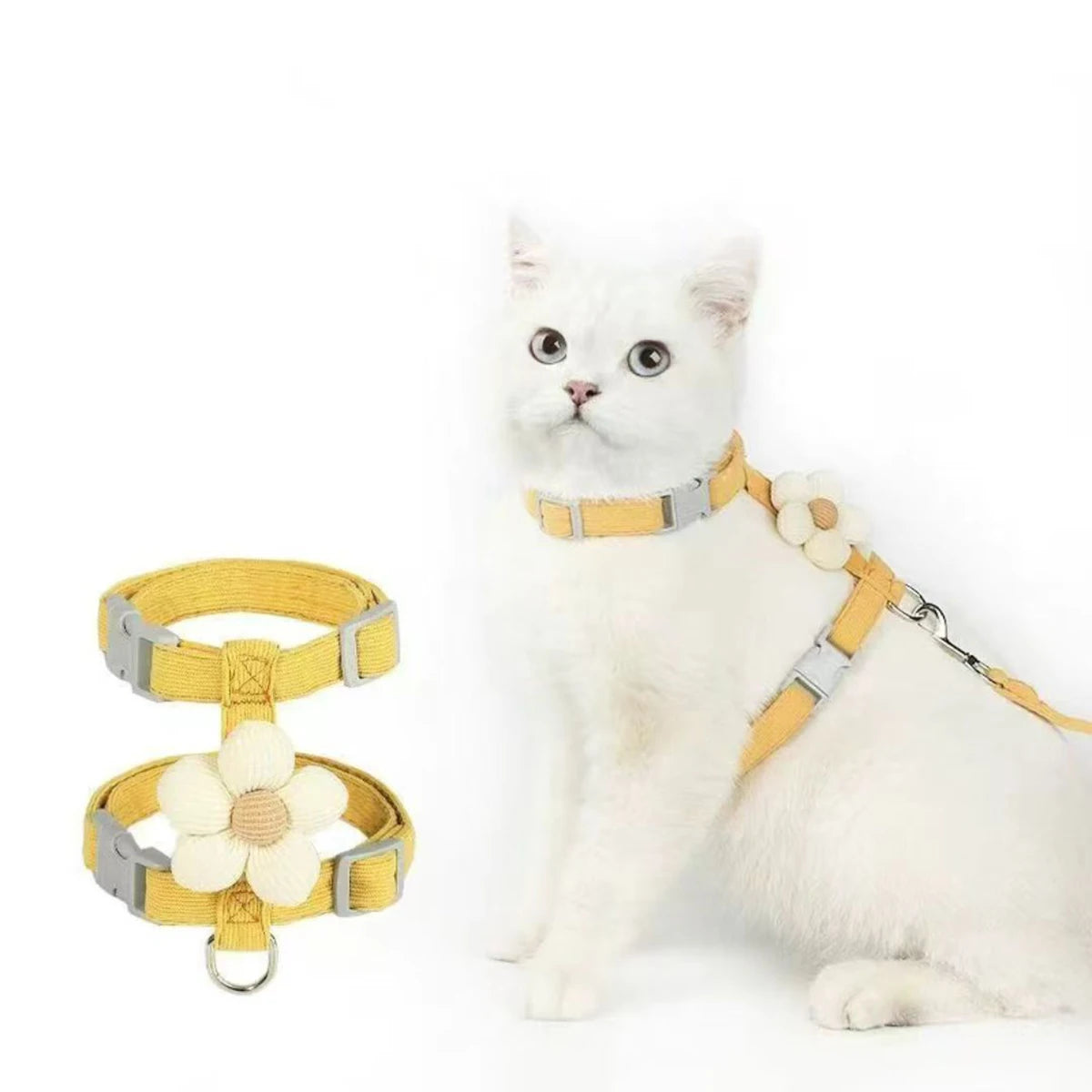 Cat Harness & Leash – Cute Pattern Breathable Mesh Set