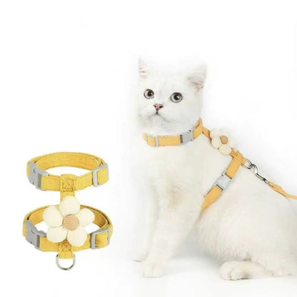 Cat Harness & Leash – Cute Pattern Breathable Mesh Set