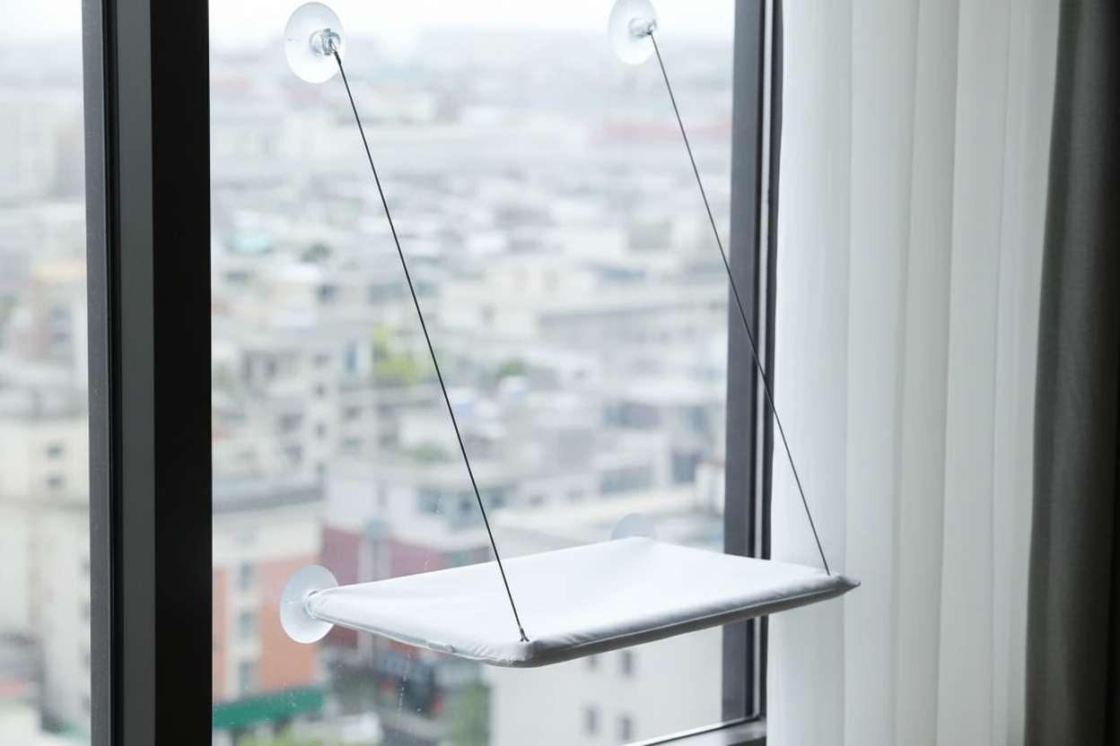 Window Cat Hammock – Suction Cup Hanging Bed for Indoor Cats